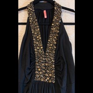 Eight Sixty Dressy Sleeveless Tank w/Amber Jewels